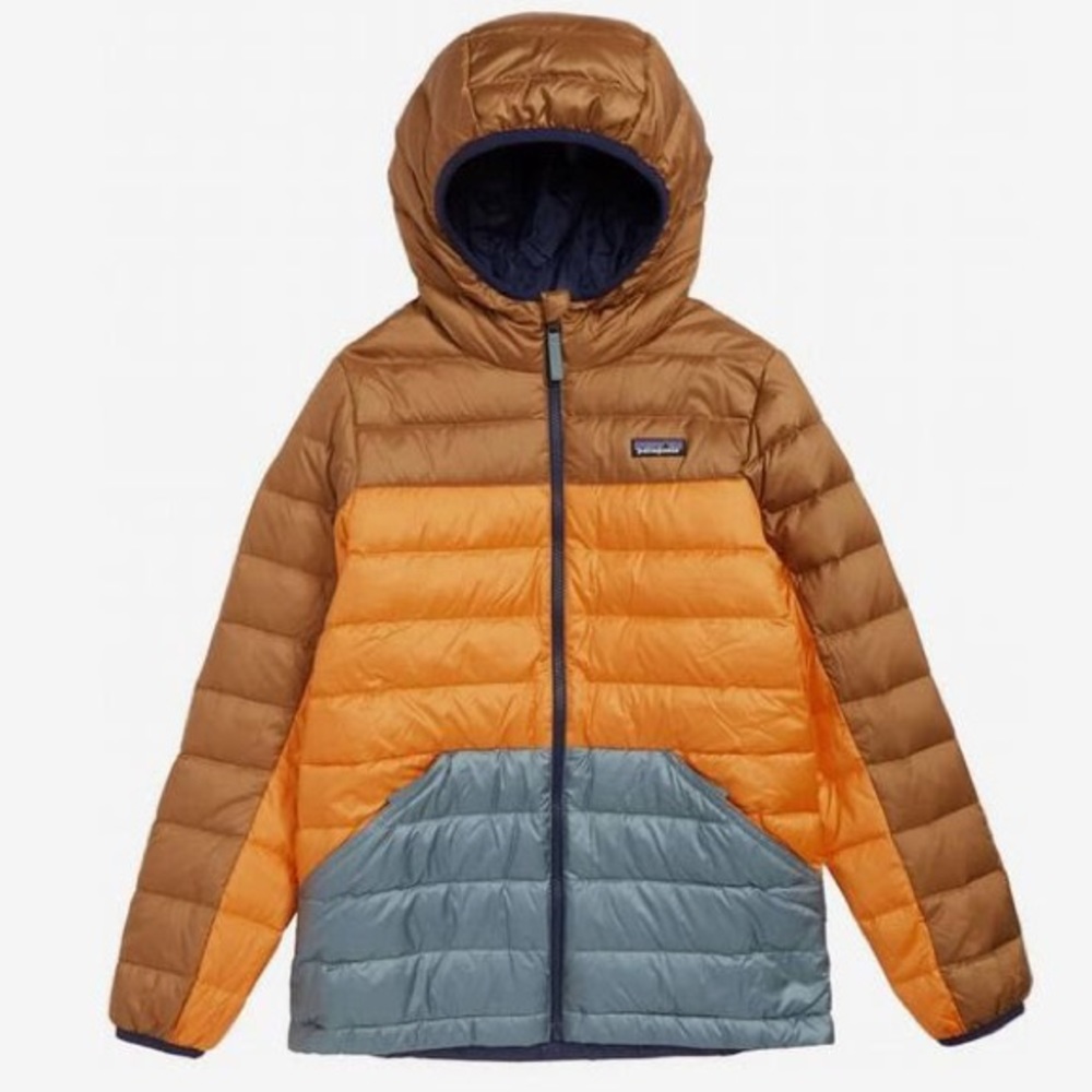 Patagonia Boy's Reversible Down Sweater Hoodie Jacket